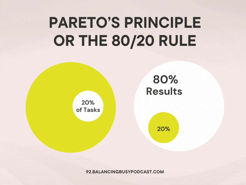 The Pareto Principle or 80/20 Rule